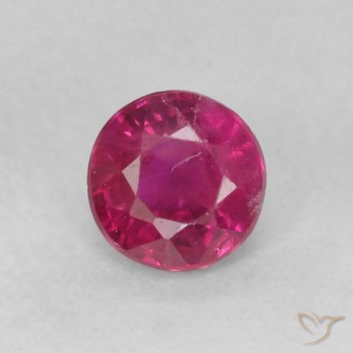 0.28ct Natürlicher Hellrot Rubin, Runden, SI-I1