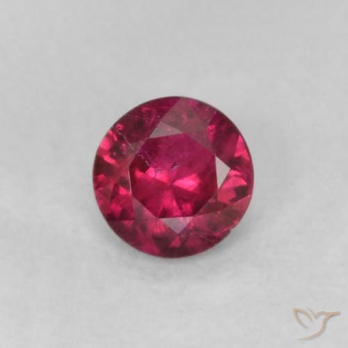 0.18ct Natürlicher Tiefes Weinrot Rubin, Runden, VS-SI