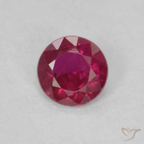 0.16ct Natürlicher Tiefes Weinrot Rubin, Runden, VS