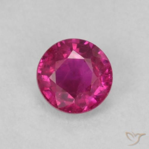 0.20ct Natürlicher Rosaig-rot Rubin, Runden, VS