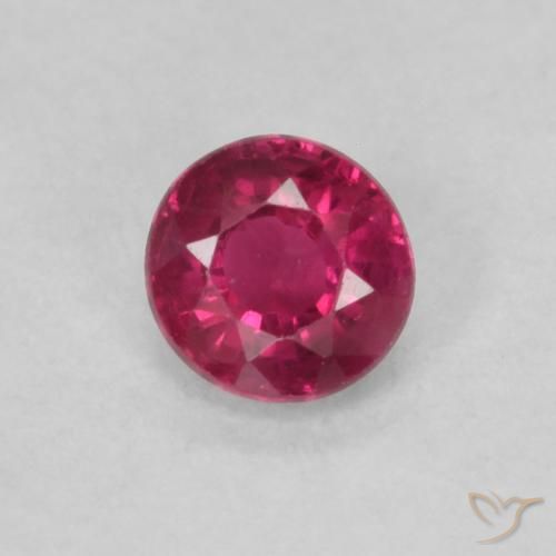 0.23ct Natürlicher Tiefes rötliches Rosa Rubin, Runden, VS