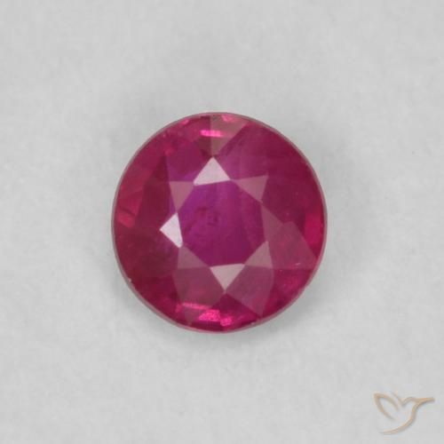 0.17ct Natürlicher Rosaig-rot Rubin, Runden, VS