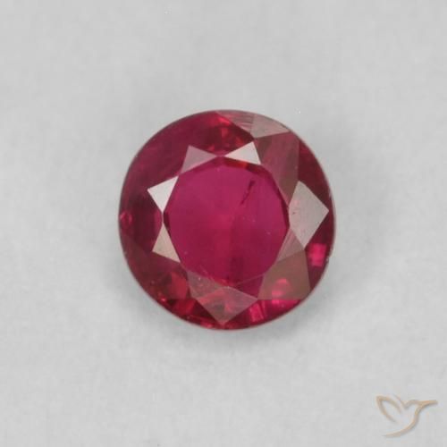 0.21ct Natürlicher tiefrot Rubin, Runden, VS