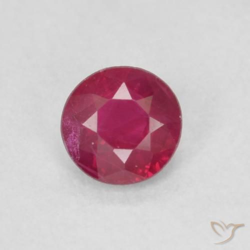 0.21ct Natürlicher Marmelade Rot Rubin, Runden, VS