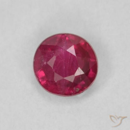 0.23ct Natürlicher Rosaig-rot Rubin, Runden, VS