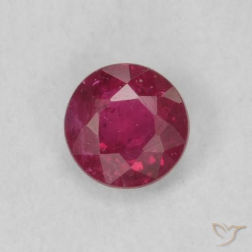 0.18ct Natürlicher Tiefes Weinrot Rubin, Runden, SI