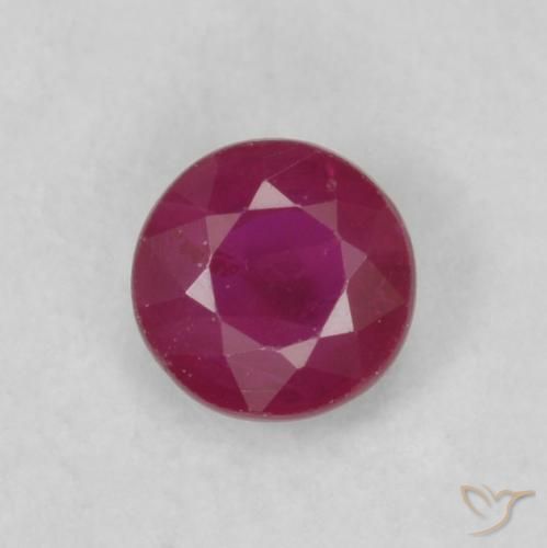 0.22ct Natürlicher Tiefes Weinrot Rubin, Runden, VS-SI