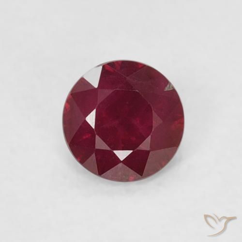 0.24ct Natürlicher tiefrot Rubin, Runden, SI-I1