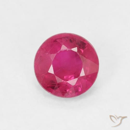 0.27ct Natürlicher Rosaig-rot Rubin, Runden, SI-I1