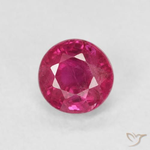 0.31ct Natürlicher Rosaig-rot Rubin, Runden, SI-I1