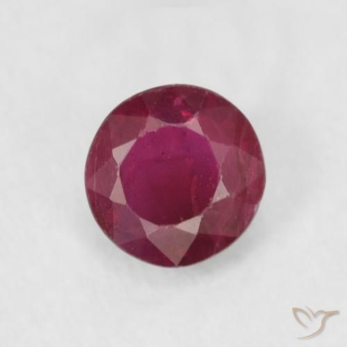 0.31ct Natürlicher Tiefes Weinrot Rubin, Runden, SI-I1