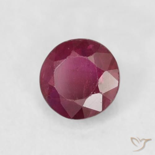 9,17 ctw natürlicher Tiefes Weinrot Rubin, Runden, SI-I1