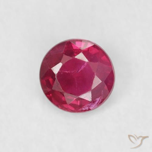 0.18ct Natürlicher Medium Dark-Red Rubin, Runden, SI