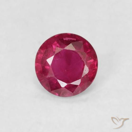 0.16ct Natürlicher Rosaig-rot Rubin, Runden, VS