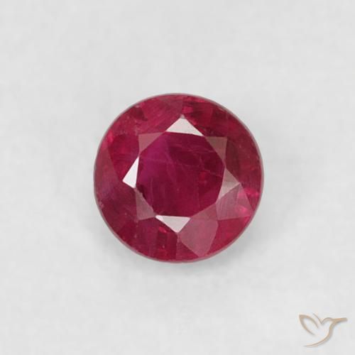 0.20ct Natürlicher Medium Dark-Red Rubin, Runden, VS