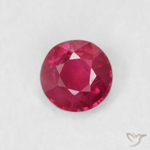 0.20ct Natürlicher Marmelade Rot Rubin, Runden, VS