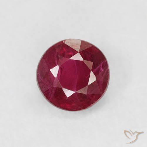 0.23ct Natürlicher dunkelrot Rubin, Runden, VS