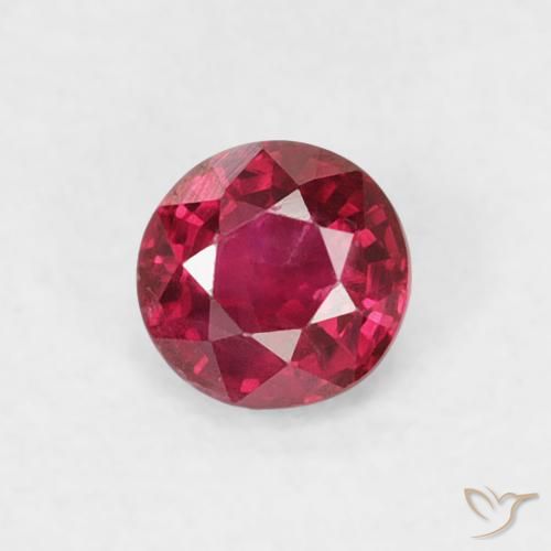 0.26ct Natürlicher dunkelrot Rubin, Runden, SI-I1