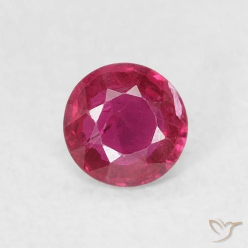 0.22ct Natürlicher Medium Dark-Red Rubin, Runden, SI-I1