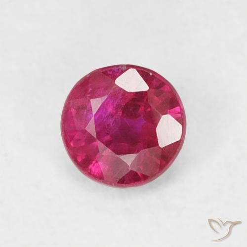 0.28ct Natürlicher Hellrot Rubin, Runden, SI-I1