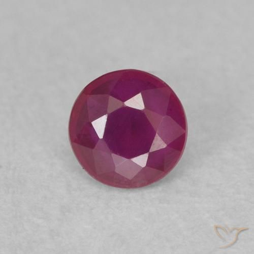 0.25ct Natürlicher rötlich-lila Rubin, Runden, SI