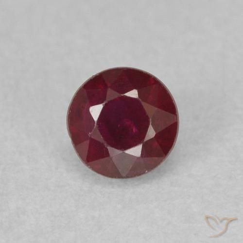 0.37ct Natürlicher Weinrot Rubin, Runden, SI