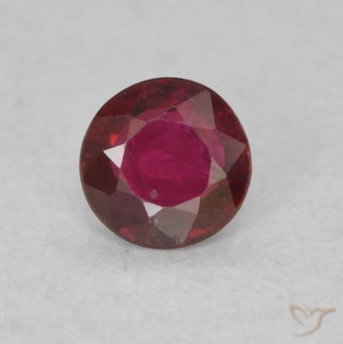 0.22ct Natürlicher Mittelrot Rubin, Runden, SI