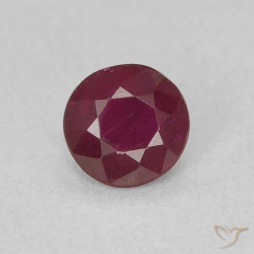 0.24ct Natürlicher Mittelrot Rubin, Runden, SI