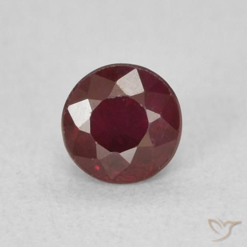 0.36ct Natürlicher tiefrot Rubin, Runden, SI