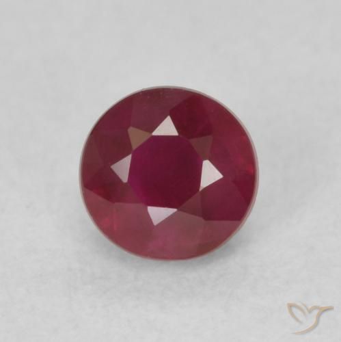 0.40ct Natürlicher Mittelrot Rubin, Runden, SI