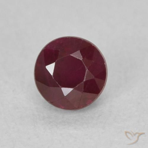 0.36ct Natürlicher tiefrot Rubin, Runden, SI