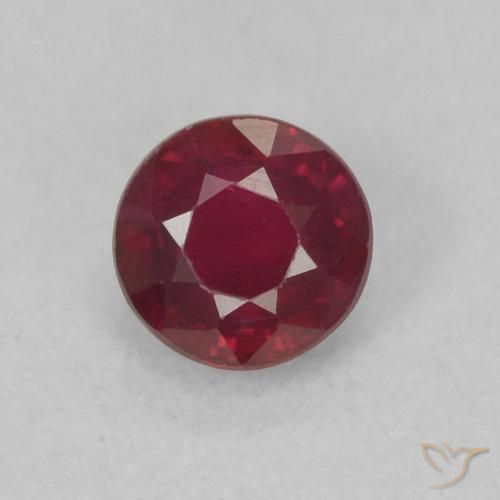 0.37ct Natürlicher Mittelrot Rubin, Runden, SI