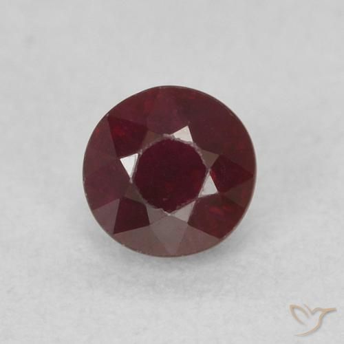 0.36ct Natürlicher tiefrot Rubin, Runden, SI