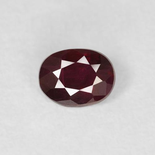 0.39ct Natürlicher dunkelrot Rubin, Oval, VS