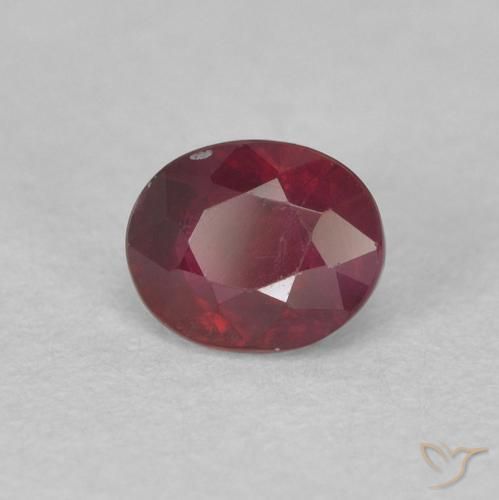 9,17 ctw natürlicher Weinrot Rubin, Oval, VS