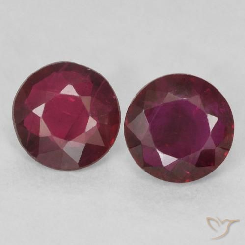 0.48ctw Natürlicher Weinrot Rubin, Runden, VS-SI, Photo A