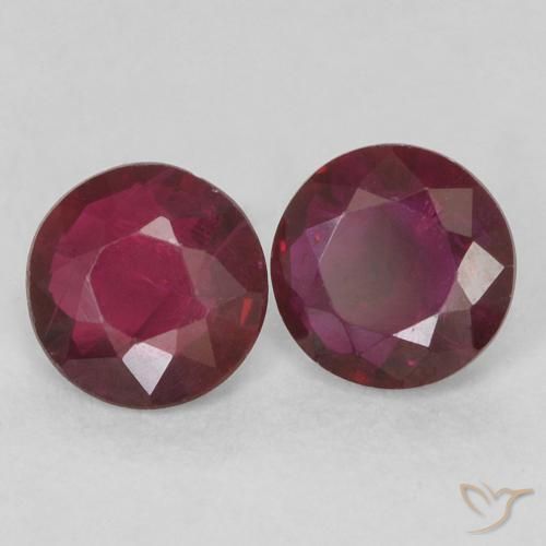 0.48 ct natürliche Weinrot Rubin-Edelsteine, Runden, VS-SI