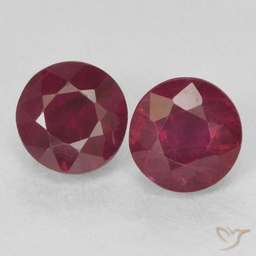 0.72 ct natürliche tiefrot Rubin-Edelsteine, Runden, VS-SI
