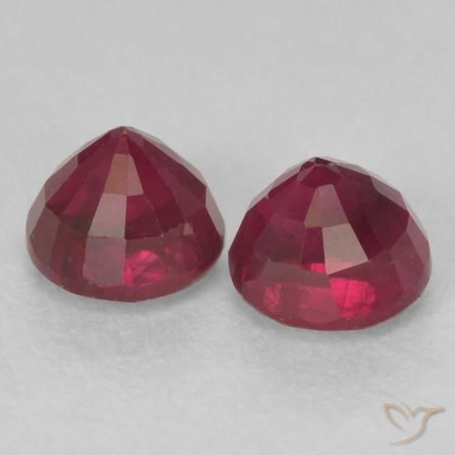 0.72 ct natürliche tiefrot Rubin-Edelsteine, Runden, VS-SI