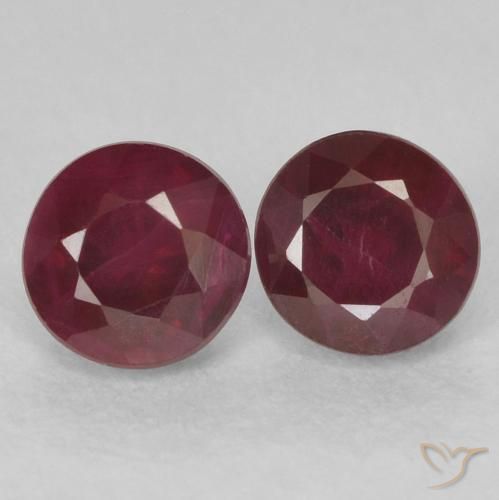 0.74 ct natürliche tiefrot Rubin-Edelsteine, Runden, VS-SI