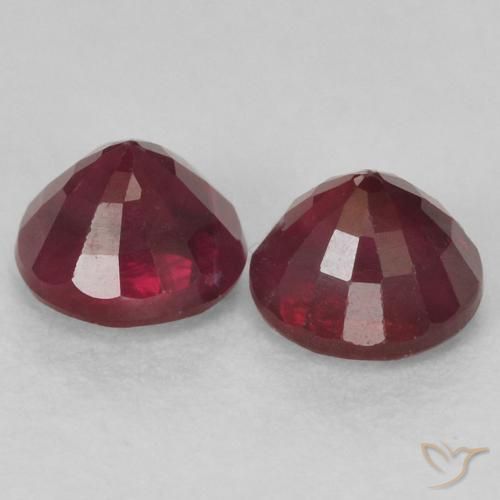 0.74 ct natürliche tiefrot Rubin-Edelsteine, Runden, VS-SI