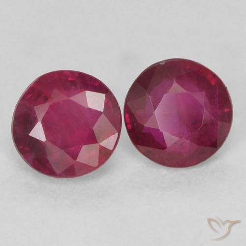 0.48 ct natürliche tiefrot Rubin-Edelsteine, Runden, VS-SI