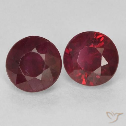 0.73 ct natürliche dunkelrot Rubin-Edelsteine, Runden, VS-SI