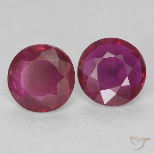0.44 ct natürliche tiefrot Rubin-Edelsteine, Runden, VS-SI