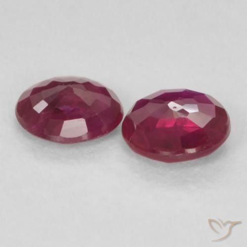 0.44 ct natürliche tiefrot Rubin-Edelsteine, Runden, VS-SI