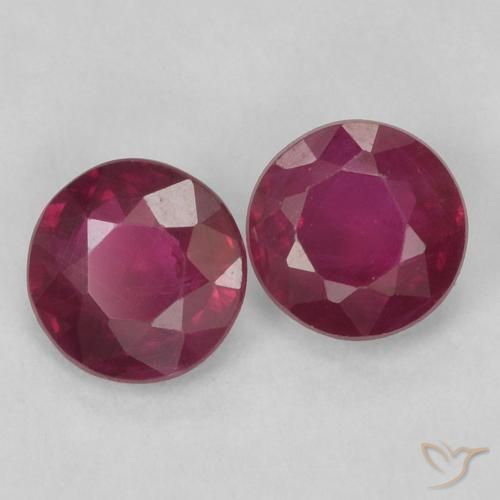 0.50 ct natürliche tiefrot Rubin-Edelsteine, Runden, SI