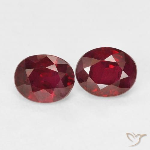 1.10 ct natürliche Hellrot Rubin-Edelsteine, Oval, VS-SI