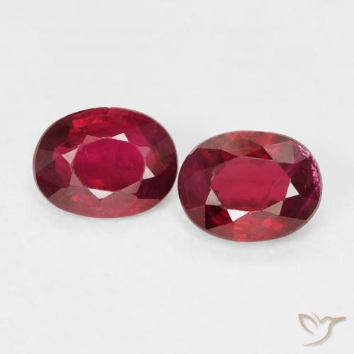 0.90ctw Natürlicher Mittelrot Rubin, Oval, VS-SI
