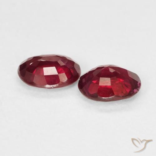 0.90 ct natürliche Mittelrot Rubin-Edelsteine, Oval, VS-SI