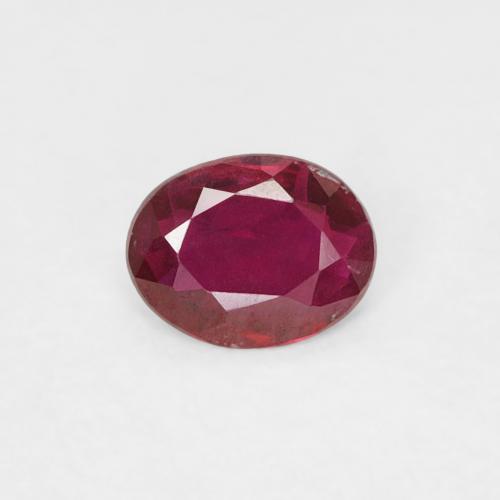 0.26ct Natürlicher tiefrot Rubin, Oval, VVS-VS
